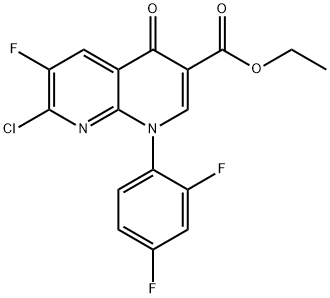 1-(2,4-二氟苯基)-7-氯-6-氟-4-氧代吡啶并[2,3-b]吡啶-3-羧酸乙酯