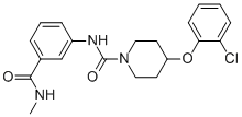 4-(2-氯苯氧基)-N-(3-((甲基氨基)羰基)苯基)-1-哌啶甲酰胺
