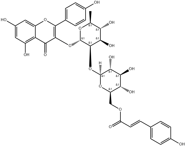 3-O-{2-O-[6-O-(p羟基-反-香豆酰)-葡萄糖基]-鼠李糖基}山奈酚