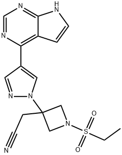 2-(3-(4-(3H-吡咯并[2,3-d]嘧啶-4-基)-1H-吡唑-1-基)-1-(乙基磺酰)吖丁啶-3-基)乙腈