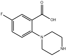 2-(1-哌嗪基)-5-氟苯甲酸