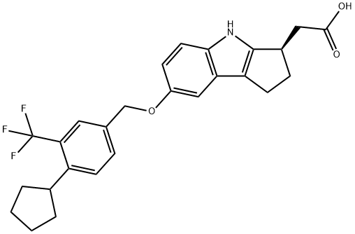 (R)-2-(7-((4-Cyclopentyl-3-(trifluoromethyl)benzyl)oxy)-1,2,3,4-tetrahydrocyclopenta[b]indol-3-yl)aceticacid
