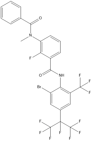 N-(2-bromo-4-(perfluoropropan-2-yl)-6-(trifluoromethyl)phenyl)-2-fluoro-3-((2-oxo-2-phenylethyl)amino)benzamide