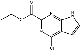 Ethyl 4-​chloro-​1H-​pyrrolo[2,​3-​d]​pyrimidine-​2-​carboxylate