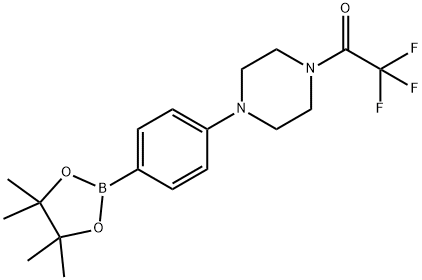 2,2,2-三氟-1-(4-(4-(4,4,5,5-四甲基-1,3,2-二氧杂硼杂环戊烷-2-基)苯基)哌嗪-1-基)乙-1-酮