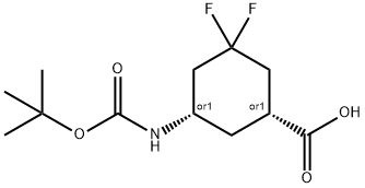 cyclohexanecarboxylic acid, 5-[[(1,1-dimethylethoxy)carbonyl]amino]-3,3-difluoro-, (1r,5s)-rel-