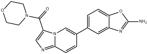 [6-(2-氨基-5-苯并恶唑基)咪唑并[1,2-A]吡啶-3-基]-4-吗啉基甲酮