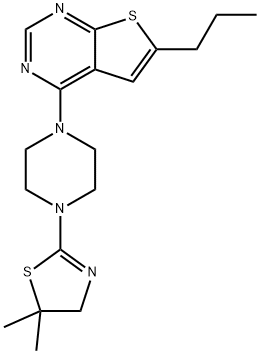 4-[4-(4,5-二氢-5,5-二甲基-2-噻唑基)-1-哌嗪基]-6-丙基噻吩并[2,3-d]嘧啶