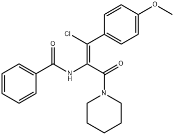 (Z)-N-(1-氯-1-(4-甲氧基苯基)-3-氧代-3-(哌啶-1-基)丙-1-烯-2-基)苯甲酰胺