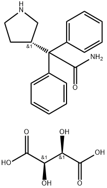 3-(S)-(1-甲酰胺基-1,1-二苯基甲基)吡咯烷-L-酒石酸盐