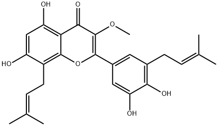 5,7,3&#39;,4&#39;-Tetrahydroxy-3-methoxy-8,5&#39;-diprenylflavone