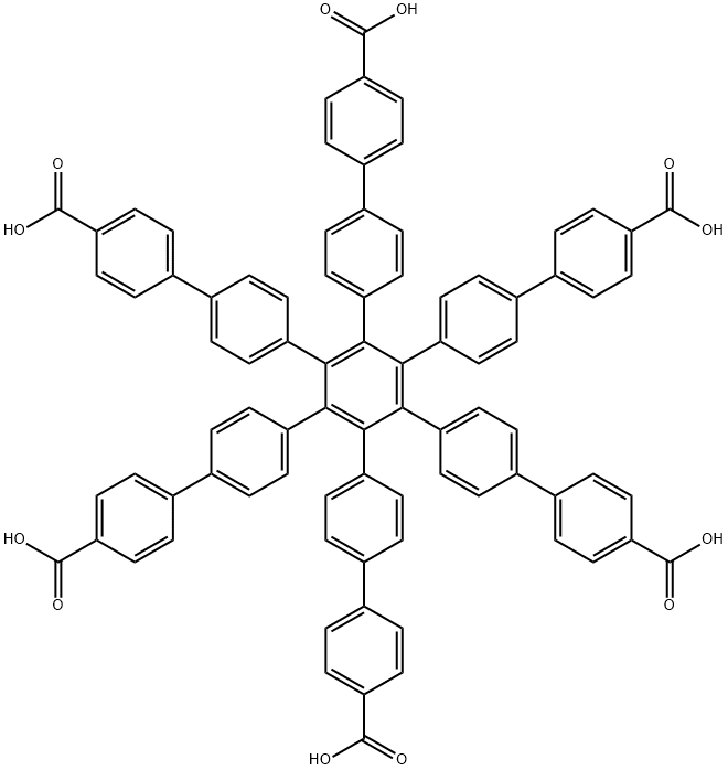 3'',4'',5'',6''-四(4'-羧基[1,1'-联苯]-4-基)[1,1':4',1'':2'',1''':4''',1''''-五联苯基]-4,4''''-二羧酸