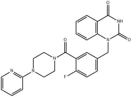 1-[4-Fluoro-3-(4-pyridin-2-yl-piperazine-1-carbonyl)-benzyl]-1H-quinazoline-2,4-dione