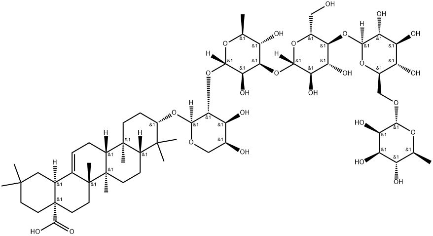 白头翁皂苷E4;齐墩果酸-3-O-&alpha;-L-鼠李糖(1&rarr;6)&beta;-D-半乳糖( 1&rarr;4)&beta;-D葡萄糖( 1&rarr;3)-&alpha;-L-鼠李糖(1&rarr;2)-&alpha;-L-阿拉伯糖苷