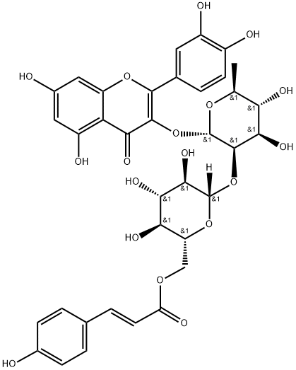 3-O-{2-O-[6-O-(p羟基-反-香豆酰)-葡萄糖基]-鼠李糖基}槲皮素