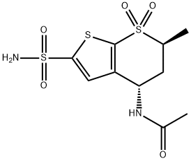 N-6-Methyl-7,7-dioxo-2-sulfamoyl-5,6-dihydro-4H-thieno[2,3-b]thiopyran-4-yl]acetamide