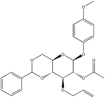 4-Methoxyphenyl 2-O-Acetyl-3-O-allyl-4,6-O-benzylidene-β-D-glucopyranoside