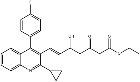 (E)-7-[2-环丙基-4-(4-氟苯基)-3-喹啉基]-5-羟基-3-氧代-6-庚烯酸乙酯