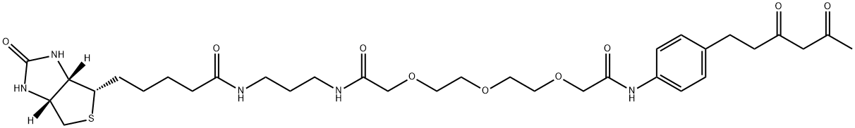 6-[4'-N-(biotinylaminopropyl-NHCOCH2-PEG2-acetyl)-aminophenyl]-hexane-2,4-dione