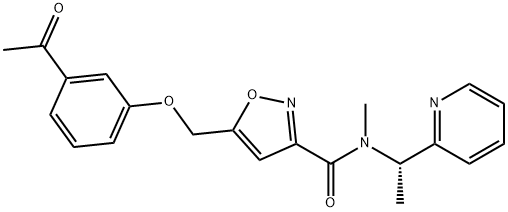 (S)-5-((3-乙酰基苯氧基)甲基)-N-甲基-N-(1-(吡啶-2-基)乙基)异恶唑-3-甲酰胺