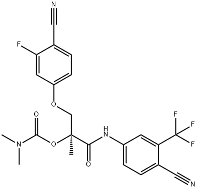 (S)-1-((4-cyano-3-(trifluoromethyl)phenyl)amino)-3-(4-cyanophenoxy)-2-methyl-1-oxopropan-2-yldimethylcarbamate