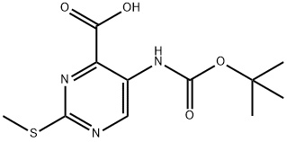 5-((tert-Butoxycarbonyl)amino)-2-(methylthio)pyrimidine-4-carboxylic acid