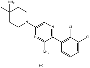 6-(4-氨基-4-甲基哌啶-1-基)-3-(2,3-二氯苯基)吡嗪-2-胺盐酸盐