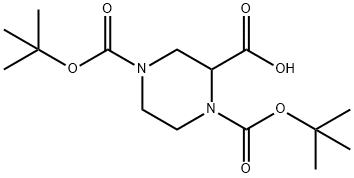 1,4-双(N-Boc)哌嗪-2-甲酸