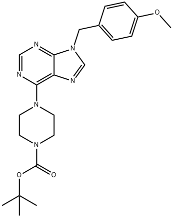 4-[9-(4-Methoxy-benzyl)-9H-purin-6-yl]-piperazine-1-carboxylic acid tert-butyl ester