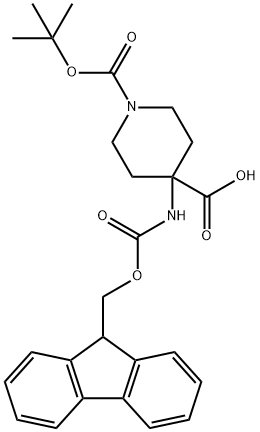 N-Boc-4-(Fmoc-氨基)哌啶-4-甲酸