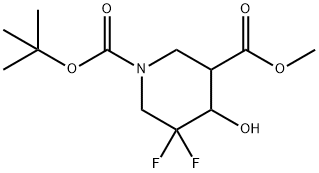 1-Boc-5,5-difluoro-4-hydroxy-piperidine-3-carboxylic acid methyl ester