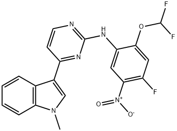 N-(2-(difluoromethoxy)-4-fluoro-5-nitrophenyl)-4-(1-methyl-1H-indol-3-yl)pyrimidin-2-amine