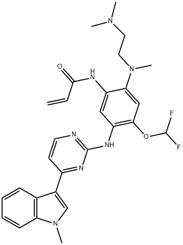 N-(4-(difluoromethoxy)-2-((2-(dimethylamino)ethyl)(methyl)amino)-5-((4-(1-methyl-1H-indol-3-yl)pyrimidin-2-yl)amino)phenyl)acrylamide