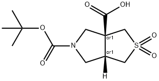 rel-(3aR,6aS)-5-(叔丁氧基羰基)四氢-1H-噻吩并[3,4-c]吡咯-3a(3H)-羧酸2,2-二氧化物