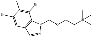 5,7-Dibromo-6-methyl-1-((2-(trimethylsilyl)ethoxy)methyl)-1H-indazole