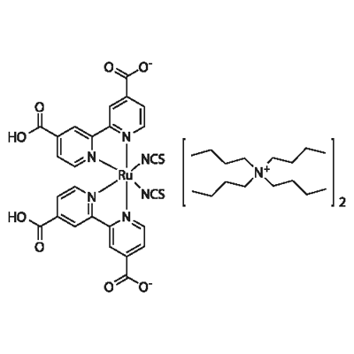 双(四丁基铵)二氢双(异硫氰酸)双(2,2’-联吡啶-4,4’-二羧酸）钌(II)