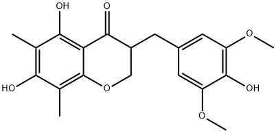 5,7-Dihydroxy-3-(4-hydroxy-3,5-dimethoxybenzyl)-6,8-dimethylchroman-4-one