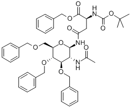 Nω-(2-乙酰氨基-3,4,6-三-O-苄基-2-脱氧-β-D-吡喃葡萄糖酰基)-Nα-(叔丁氧羰基)-L-天冬酰胺苄酯