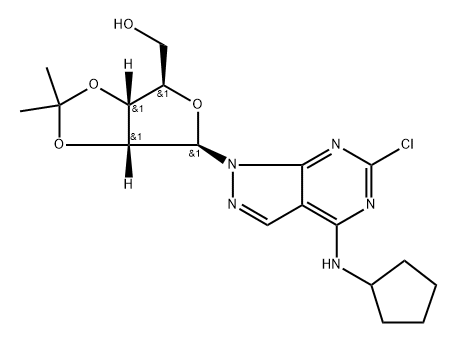6-Chloro-N-cyclopentyl-1-[2,3-O-(1-methylethylidene)-锟?D-ribofuranosyl]-1H-pyrazolo[3,4-d]pyrimidin-4-amine