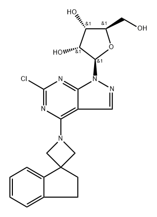 6-Chloro-1-锟?D-ribofuranosyl]-4-spiro[indane-1,3'-azetin-1'-yl)-1H-pyrazolo[3,4-d]pyrimidine