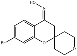 7-Bromo-2',3',5',6'-tetrahydro-spiro[2H-1-benzopyran-2,4'-[4H]pyran]-4(3H)-one oxime