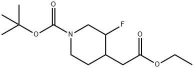4-(2-乙氧基-2-氧代乙基)-3-氟哌啶-1-甲酸叔丁酯