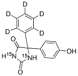 5-(4-Hydroxyphenyl)-5-phenyl-d5-hydantoin-2,4,5-13C3
