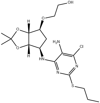 2-(((3aR,4S,6R,6aS)-6-((5-氨基-6-氯-2-(丙硫基)嘧啶-4-基)氨基)-2,2-二甲基四氢-3aH-环戊二烯[d][1,3]二氧杂环戊烯-4-基)氧基)乙醇