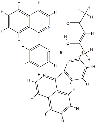 二(1-苯基-异喹啉)(乙酰丙酮)合铱(III)