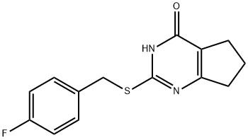 2-((4-氟苄基)硫基)-6,7-二氢-3H-环戊二烯并[d]嘧啶-4(5H)-酮