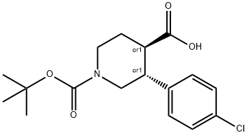 (±)-反式-1-(叔丁氧基羰基)-3-(4-氯苯基)哌啶-4-羧酸