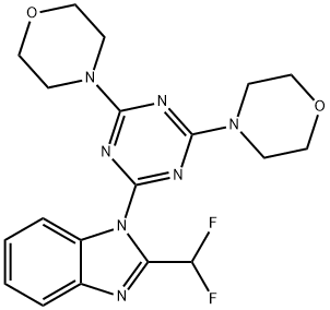 2-(2-二氟甲基苯并咪唑-1-基)-4,6-二吗啉基-1,3,5-三嗪