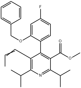 (E)-4-(2-(苄氧基)-4-氟苯基)-2,6-二异丙基-5-(丙-1-烯-1-基)烟酸甲酯