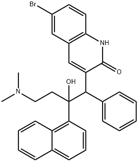 6-Bromo-3-(4-(dimethylamino)-2-hydroxy-2-(naphthalen-1-yl)-1-phenylbutyl)quinolin-2(1H)-one